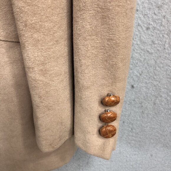 Sheplers Blazer Mens 44L Tan Western Faux Suede Microfiber Sport Coat Jacket - Picture 16 of 16